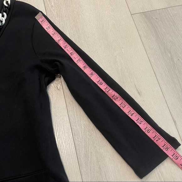 NWOT RAFAELLA Classy Black Long Sleeve Open Cotton Sweater Size M - Picture 6 of 11